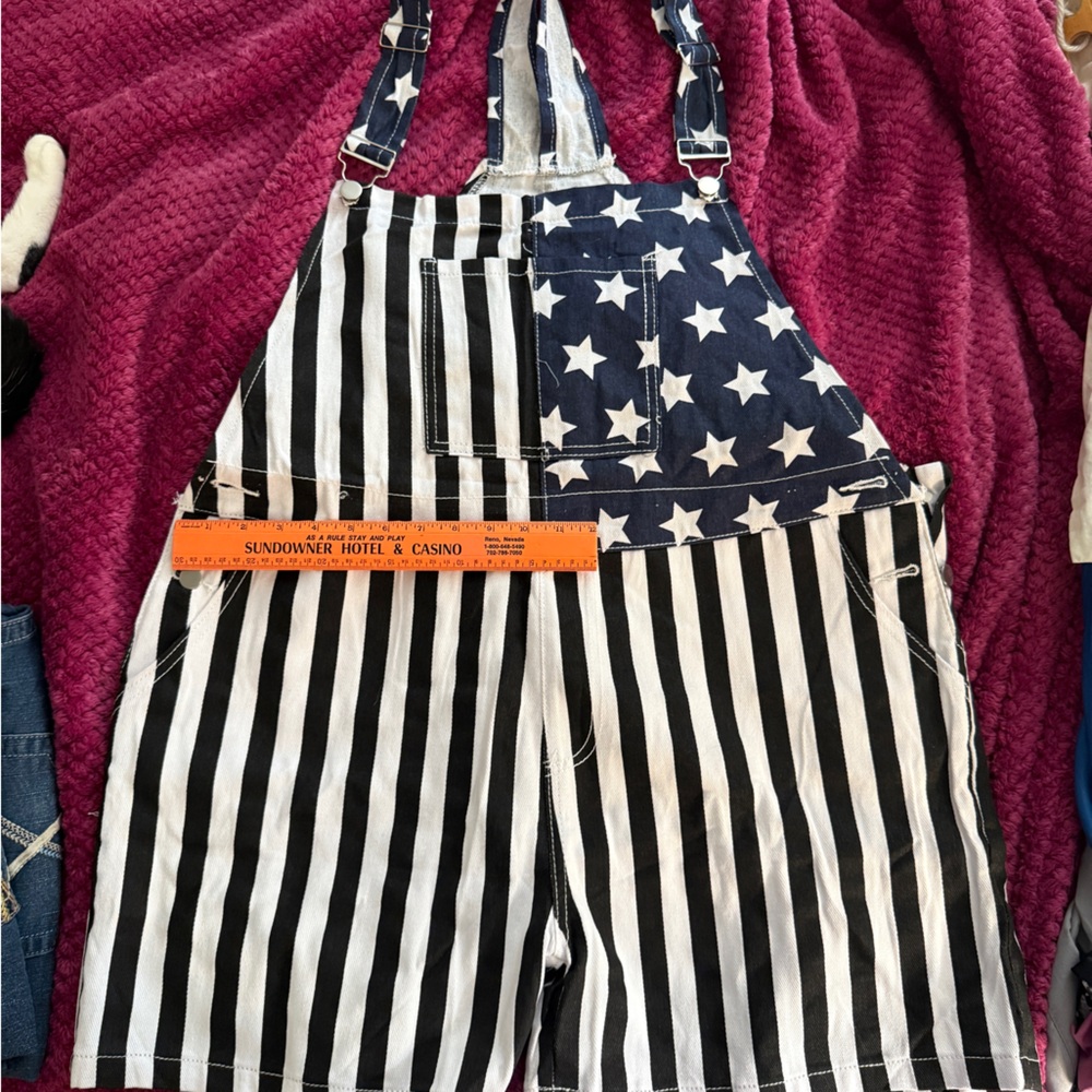 Stripes and Stars Patriotic Overalls